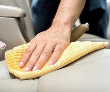 how to clean leatherette car seats
